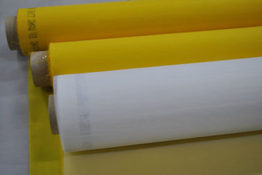 43T-80 Tekstil Baskısı için Polyester İpek Serigrafi Kafes Beyaz / Sarı Renk