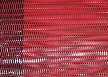 Kırmızı Polyester Spiral Konveyör Belt Mesh Kurutma Makinesi Ekran Kağıt Yapma Makinesi için