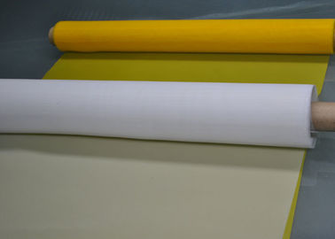 Beyaz / Sarı Polyester Elek Baskı Mesh 60 Micron Düşük Uzama 100T - 40