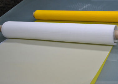 Beyaz / Sarı Polyester Elek Baskı Mesh 60 Micron Düşük Uzama 100T - 40