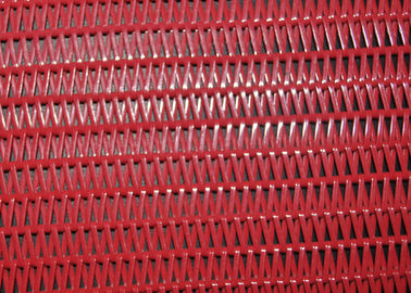 Kırmızı Polyester Spiral Konveyör Belt Mesh Kurutma Makinesi Ekran Kağıt Yapma Makinesi için
