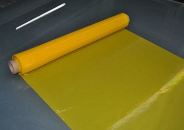 Çin 80T Sarı Polyester Tekstil Baskısı için İpek Serigrafi Mesh, 30-70m / Roll Tedarikçi